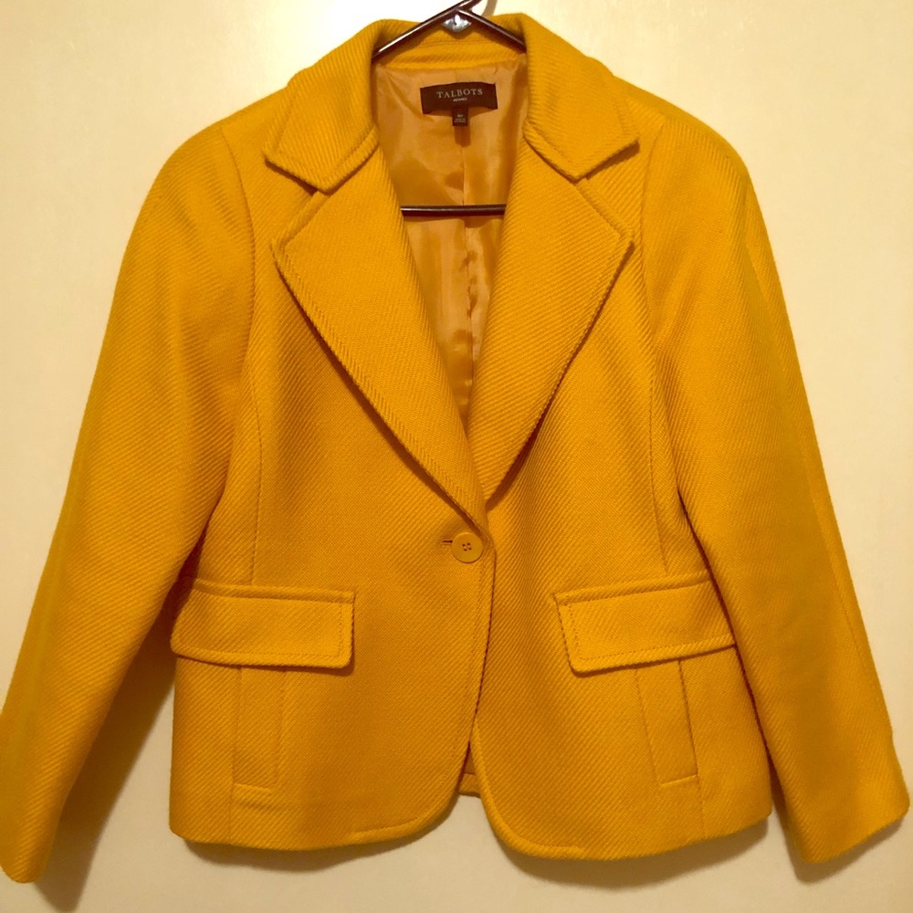 Talbots Petites Mustard Yellow Women’s Blazer